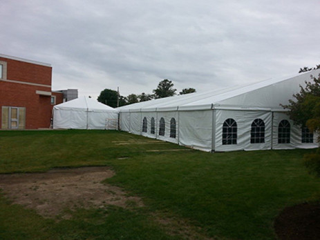 corporate tent rental outside outdoor party celebration