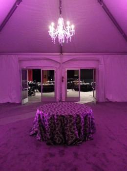 lighting tent rental mood ambiance accent lights purple chandelier