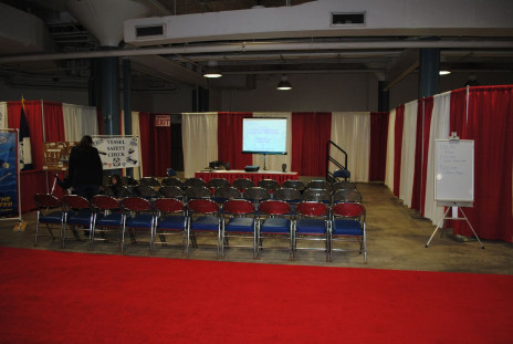 tradeshow tent rental presentation seating theater